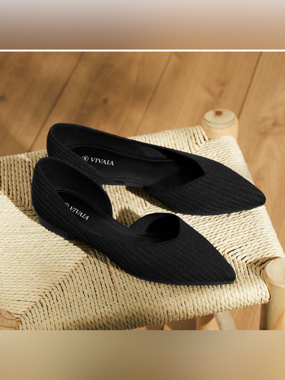 VIVAIA Pointed-Toe D'Orsay Flats (Melia) size 41